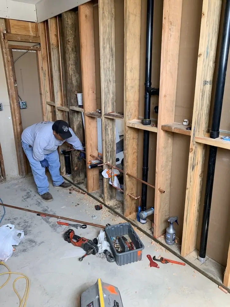 Commercial rough-in plumbing for Gas Line Repair in Battle Ground West